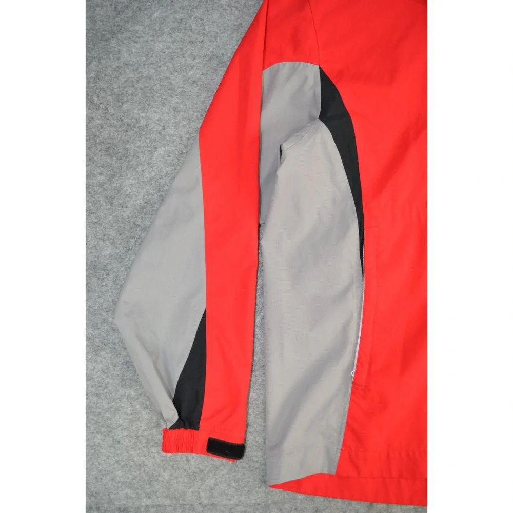 FootJoy Hydro Lite‎ Jacket Golf Coats Mens Large Red Gray Full Zip Long Sleeve